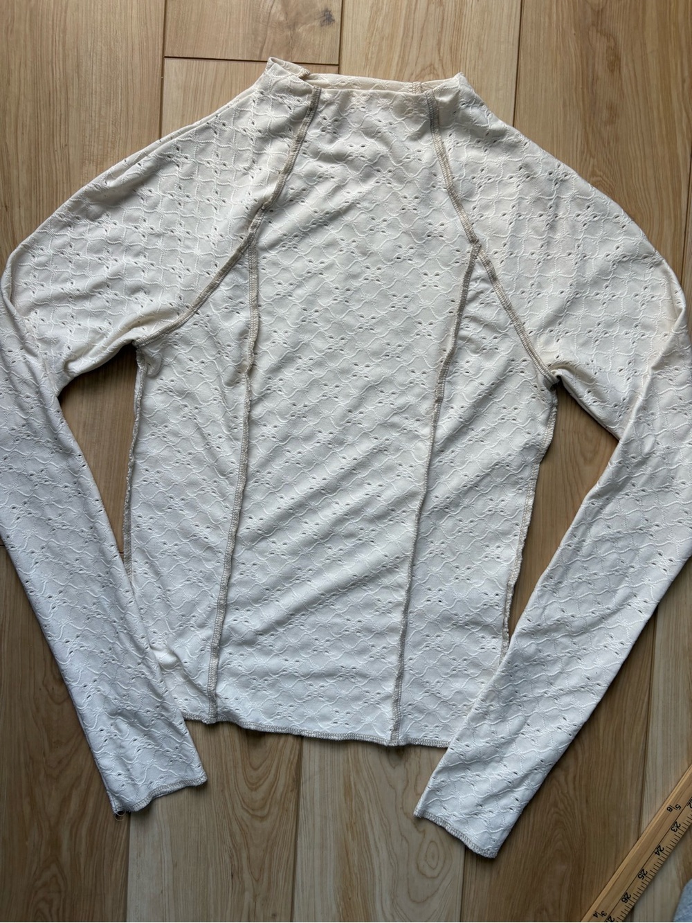 Urban Outfitters Boho Cottagecore Soft Cozy Eyelet Long Sleeve Top